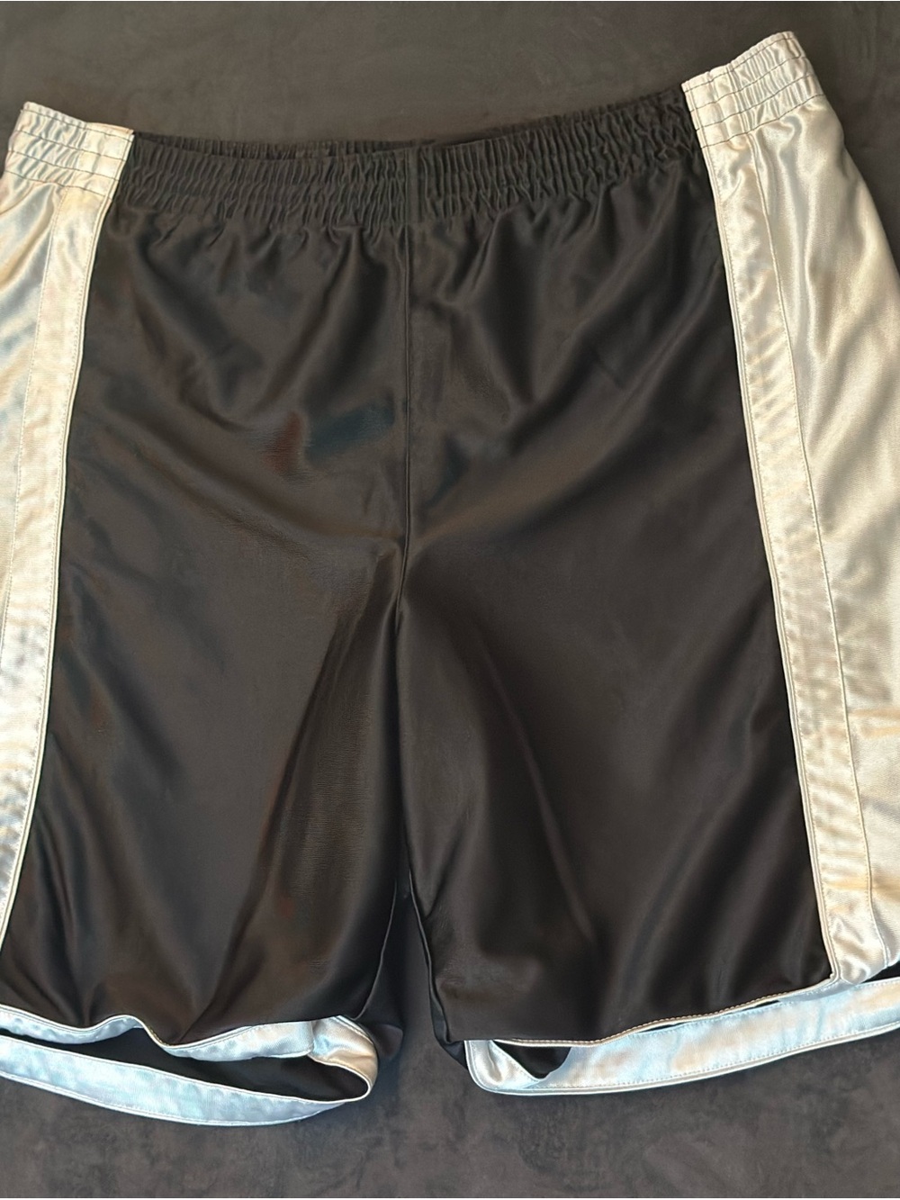 Nike Black Athletic Shorts with Silver Side Panels